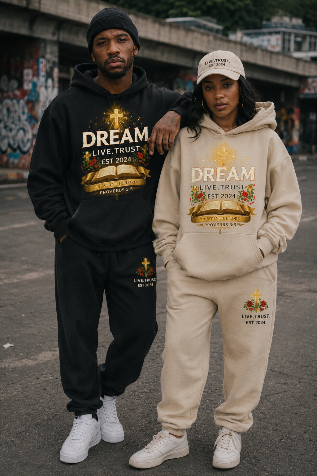 Solid Color Straight-Leg Sweatpants