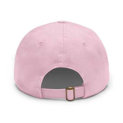 Retro Cassette Leather Patch Dad Hat – Vintage Tape Design, Music Lover Gift