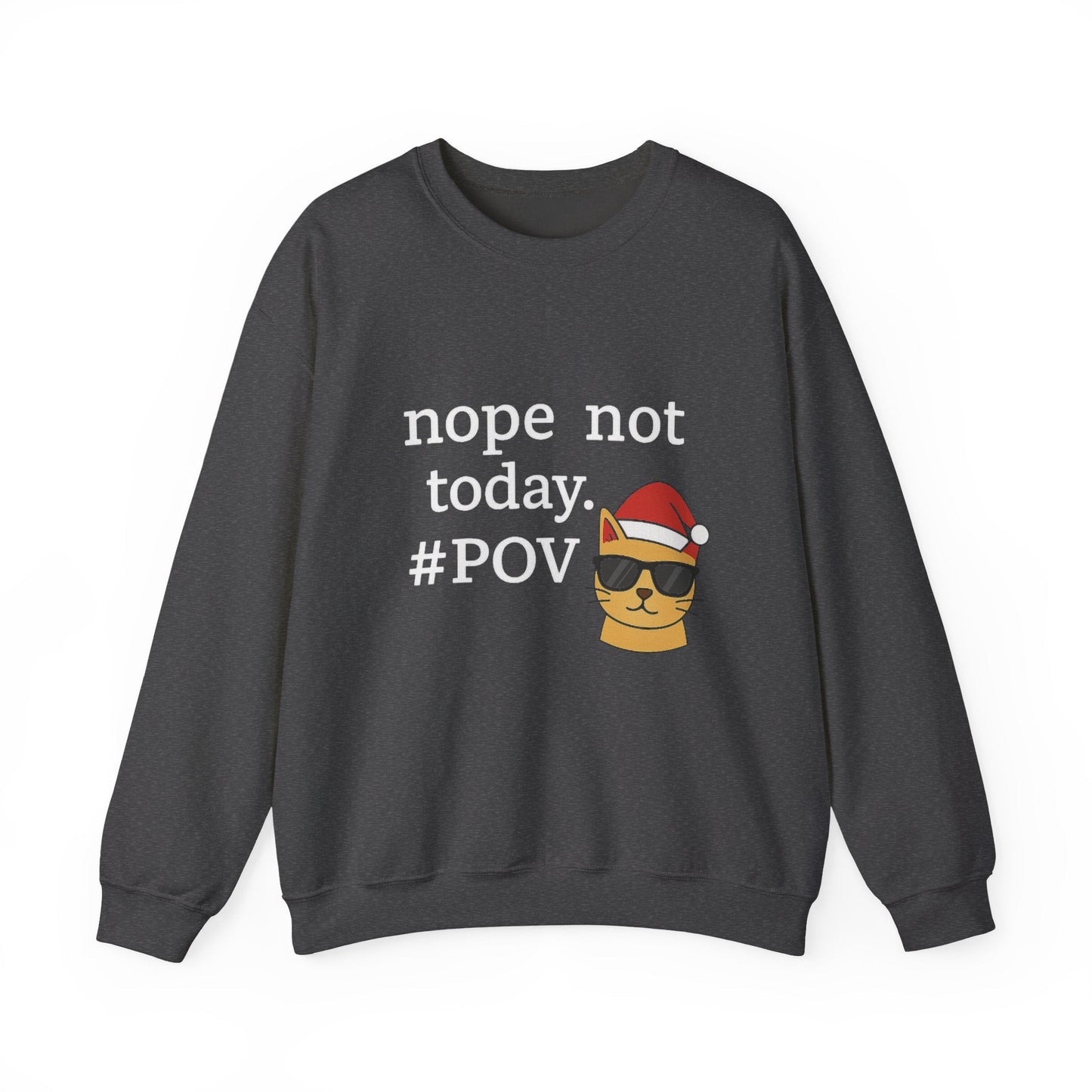 🎁 **“Nope, Not Today” Cat Christmas Sweatshirt 🐱🎅 (100% off)