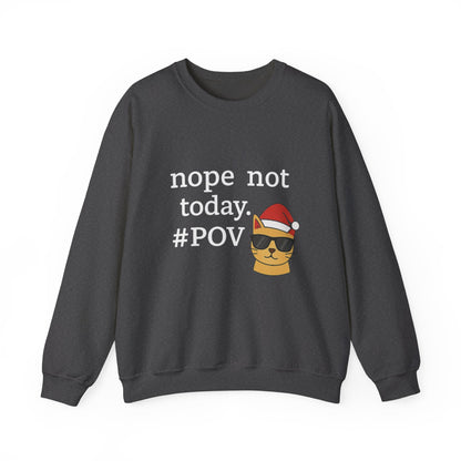 🎁 **“Nope, Not Today” Cat Christmas Sweatshirt 🐱🎅 (100% off)