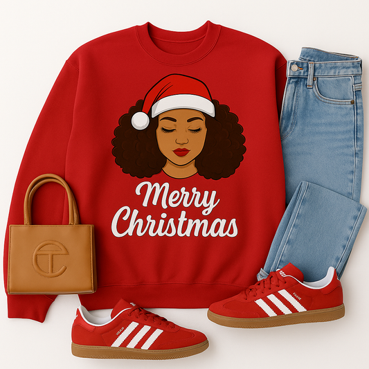 🎀 The Aliyah Christmas Sweatshirt – Cozy, Chic