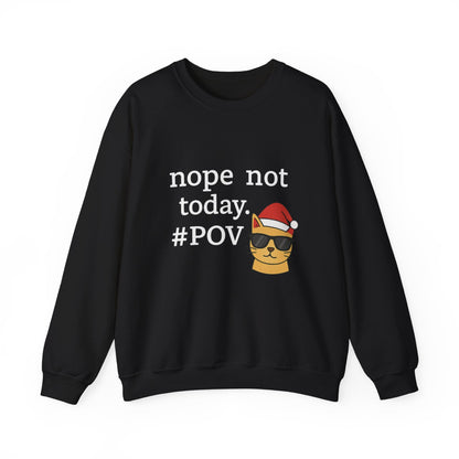 🎁 **“Nope, Not Today” Cat Christmas Sweatshirt 🐱🎅 (100% off)