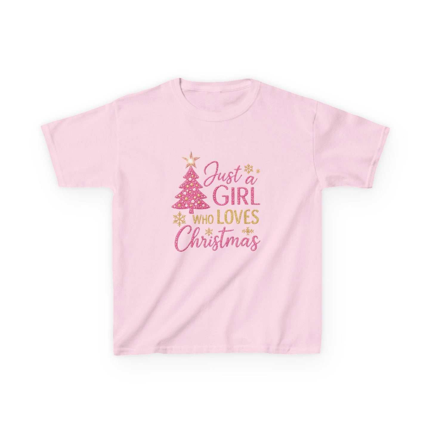 ✨ Just a Girl Who Loves Christmas Glitter Tee ✨