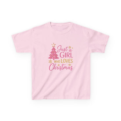 ✨ Just a Girl Who Loves Christmas Glitter Tee ✨