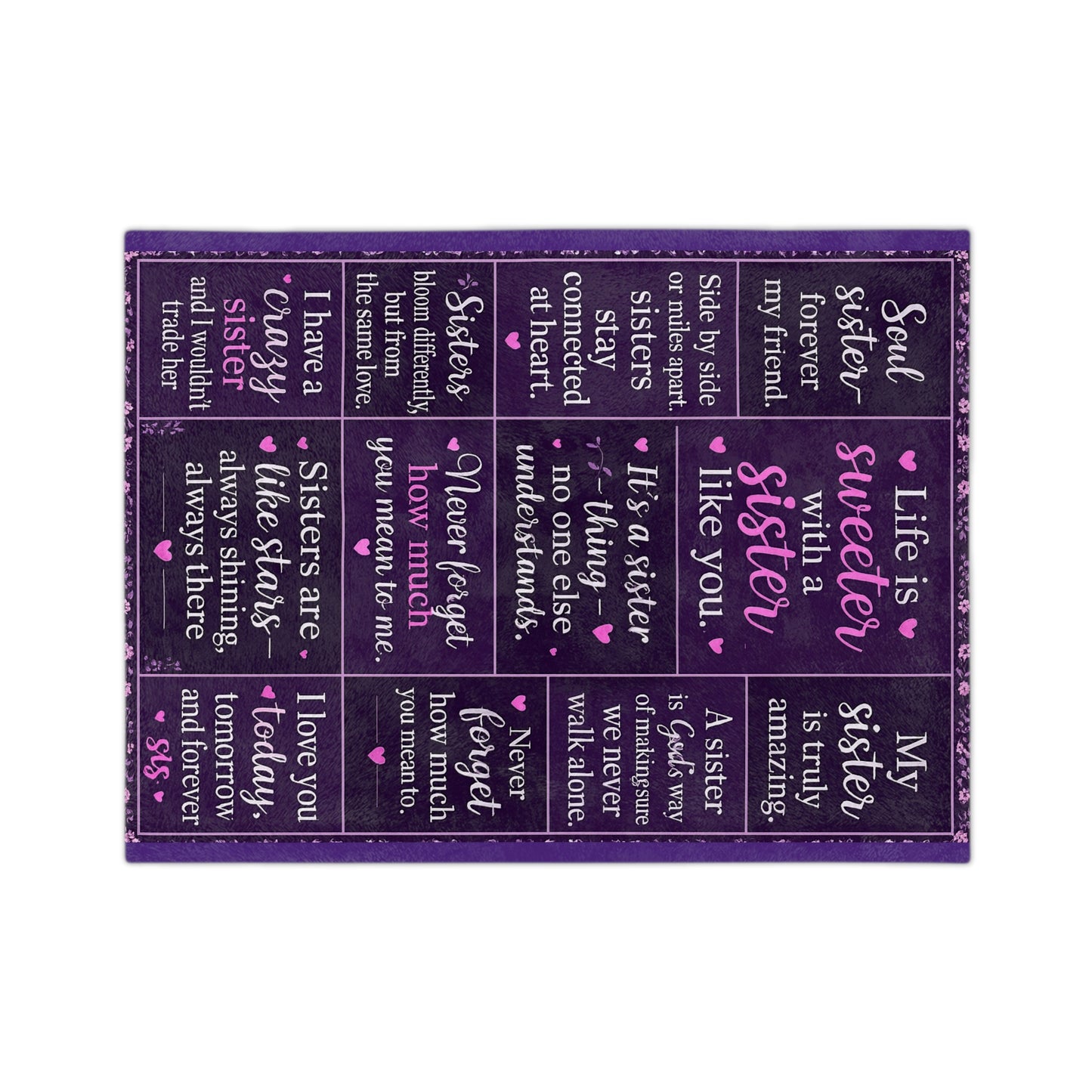 💜 Sister Love Blanket – “Life Is Sweeter With a Sister Like You” – Soft, Cozy, Meaningful Gift